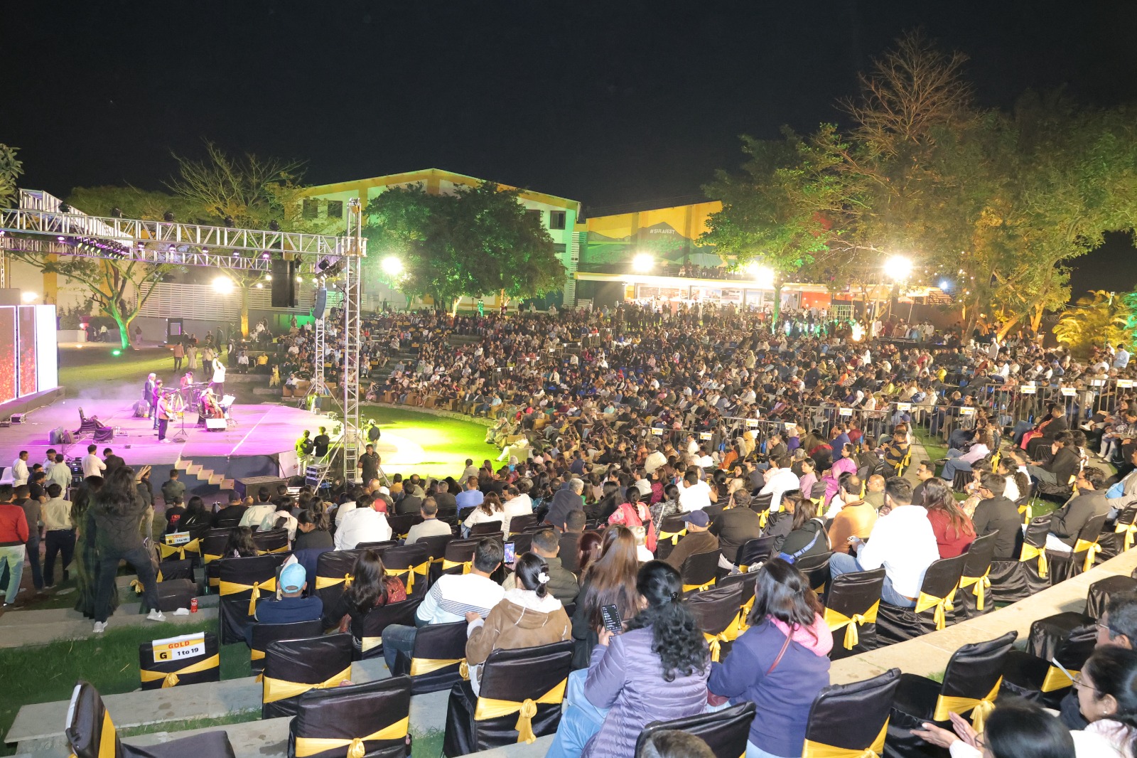 Amphitheatre surrounded by green hills